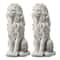 Glitzhome® 27.75" MGO Guardian Sitting Lion Garden Statue